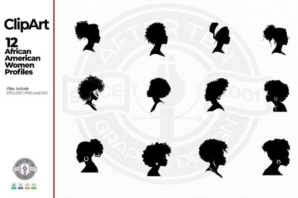 African American Women Profiles for Embroidery Projects