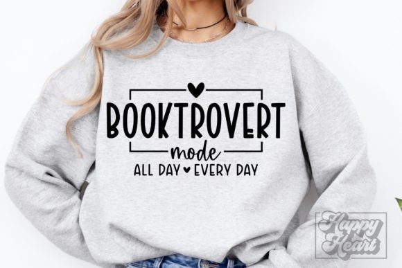Booktrovert Mode SVG - Book Lover Quote Review