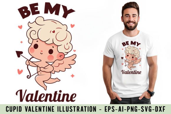 Cupid Valentine Design: A Heartfelt Embroidery Asset for Creative Projects