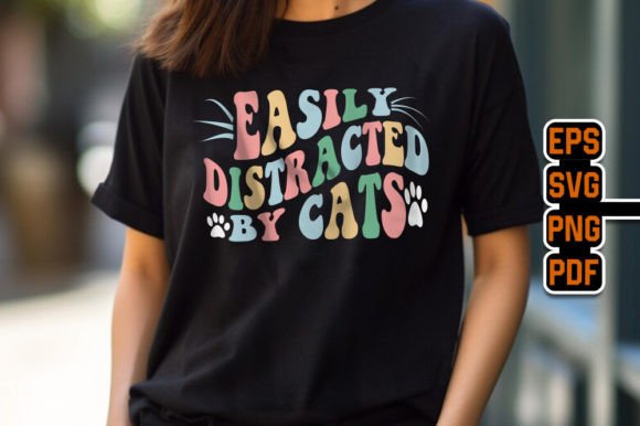 Easily Distracted by Cats T-Shirt Design Review