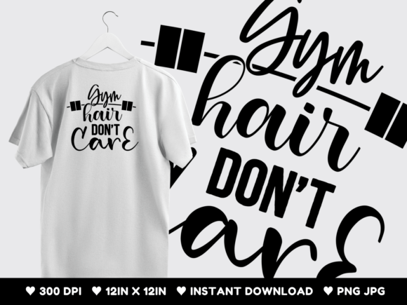 Gym Hair Dont Care: A Bold Embroidery Design for Real Projects
