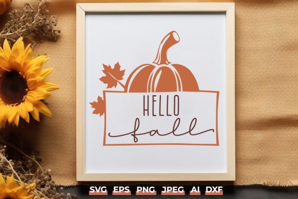 Hello Fall SVG Autumn Pumpkin Quote Review