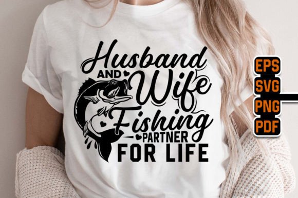 Husband Wife Fishing Partner for Life Embroidery Design Review